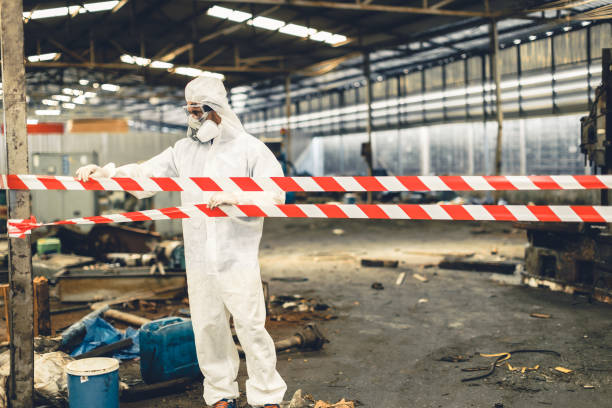 Professional Biohazard technician working in Brightwaters, NY